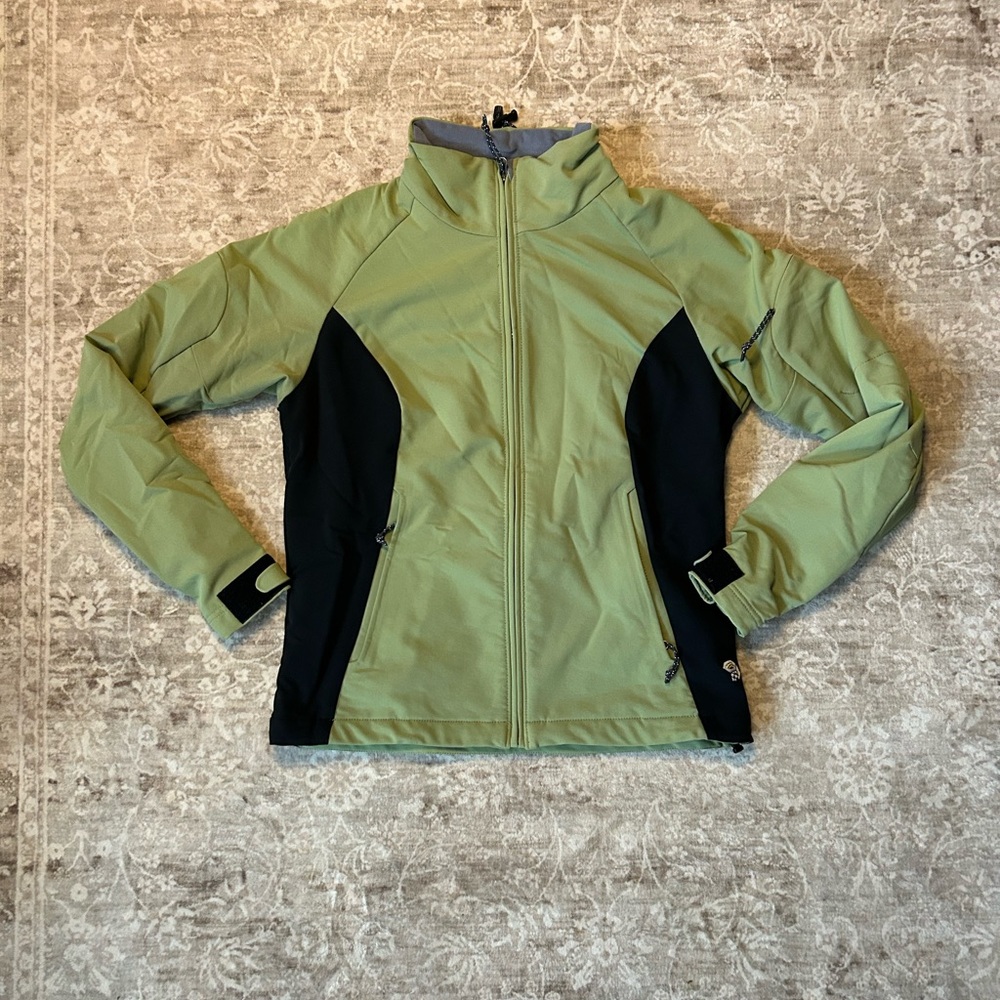 Mountain Hardwear Olive and Black Shell Fleece Lined Jacket Small